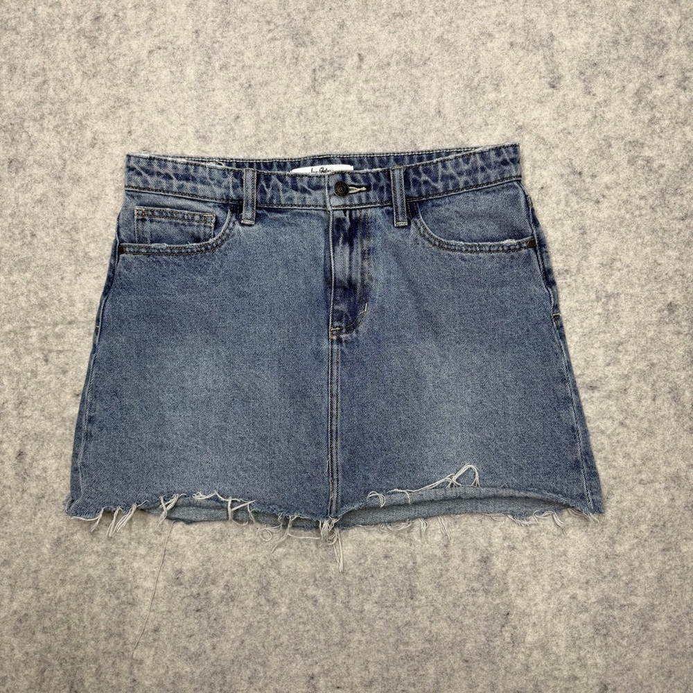 Sam Edelman The Jenny Denim Jean Size 8/29 Mini Skirt Raw Hem